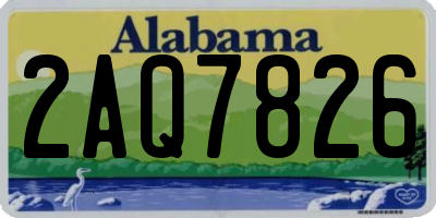 AL license plate 2AQ7826