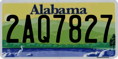 AL license plate 2AQ7827