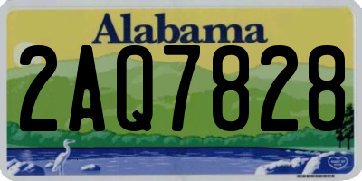 AL license plate 2AQ7828