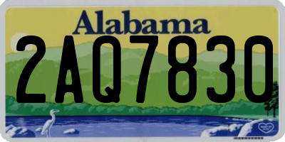 AL license plate 2AQ7830