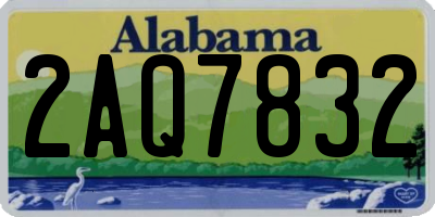 AL license plate 2AQ7832