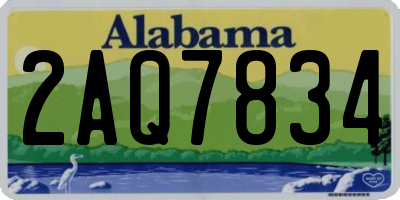 AL license plate 2AQ7834