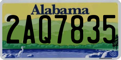 AL license plate 2AQ7835