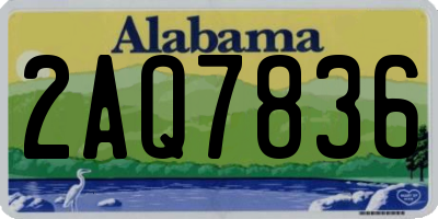 AL license plate 2AQ7836