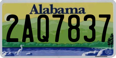AL license plate 2AQ7837