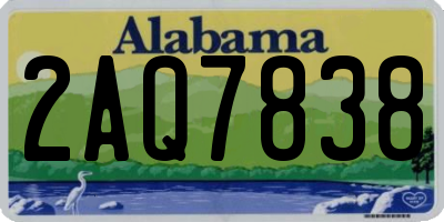 AL license plate 2AQ7838