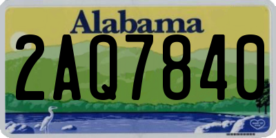 AL license plate 2AQ7840