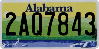 AL license plate 2AQ7843