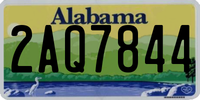 AL license plate 2AQ7844