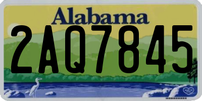 AL license plate 2AQ7845