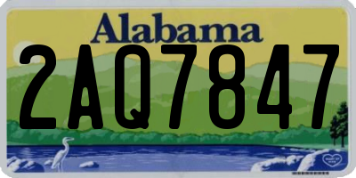 AL license plate 2AQ7847