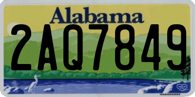 AL license plate 2AQ7849