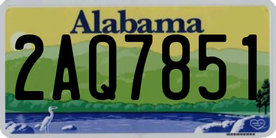 AL license plate 2AQ7851