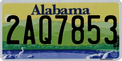 AL license plate 2AQ7853