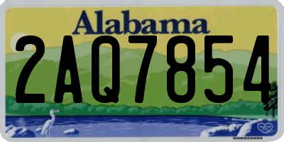 AL license plate 2AQ7854