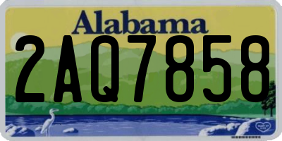 AL license plate 2AQ7858
