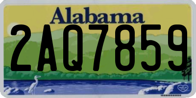 AL license plate 2AQ7859