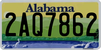 AL license plate 2AQ7862