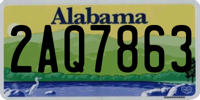 AL license plate 2AQ7863