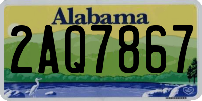 AL license plate 2AQ7867