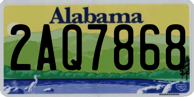 AL license plate 2AQ7868