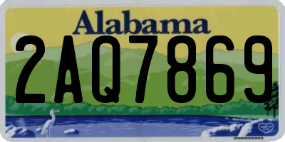 AL license plate 2AQ7869