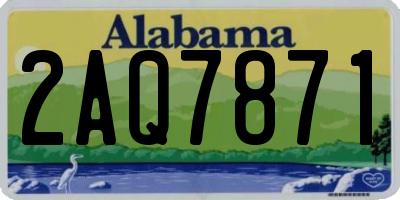 AL license plate 2AQ7871