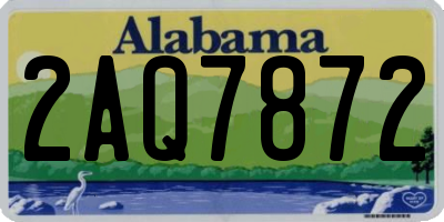 AL license plate 2AQ7872