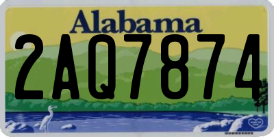 AL license plate 2AQ7874