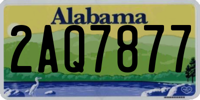 AL license plate 2AQ7877
