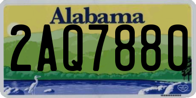 AL license plate 2AQ7880