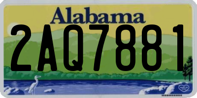 AL license plate 2AQ7881