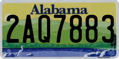 AL license plate 2AQ7883