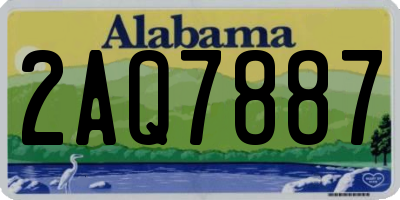 AL license plate 2AQ7887