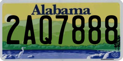 AL license plate 2AQ7888