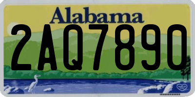 AL license plate 2AQ7890