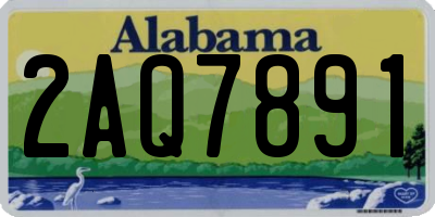 AL license plate 2AQ7891