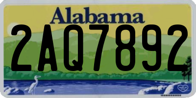 AL license plate 2AQ7892