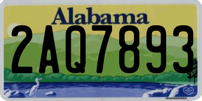 AL license plate 2AQ7893