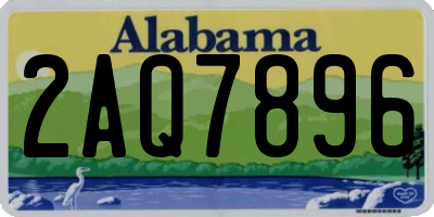 AL license plate 2AQ7896