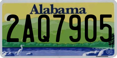 AL license plate 2AQ7905