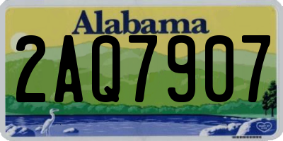 AL license plate 2AQ7907