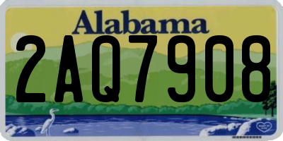 AL license plate 2AQ7908