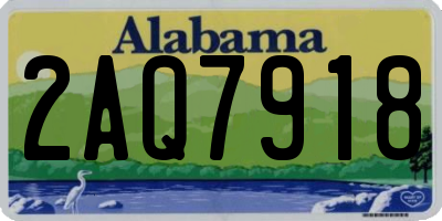 AL license plate 2AQ7918