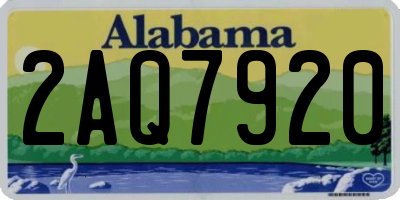 AL license plate 2AQ7920