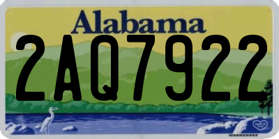 AL license plate 2AQ7922