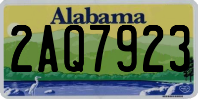 AL license plate 2AQ7923