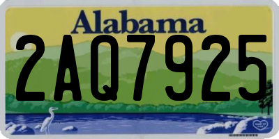 AL license plate 2AQ7925