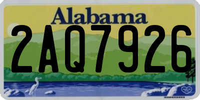 AL license plate 2AQ7926