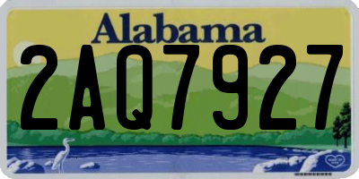 AL license plate 2AQ7927